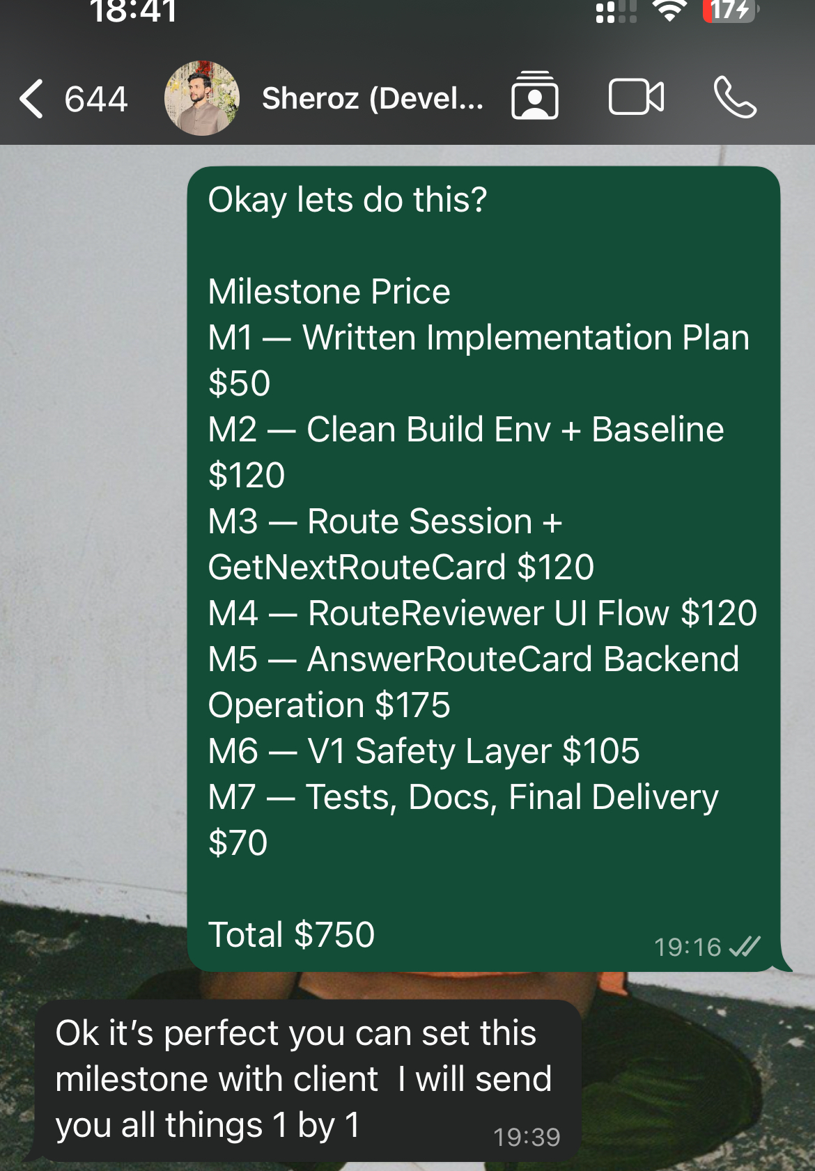 You pay dev