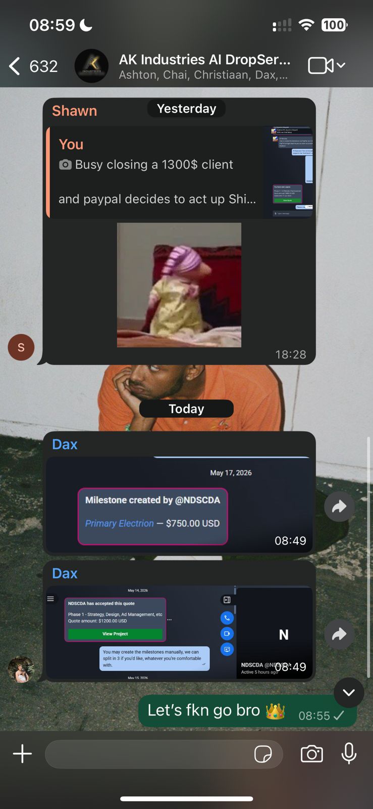 $1,300 client